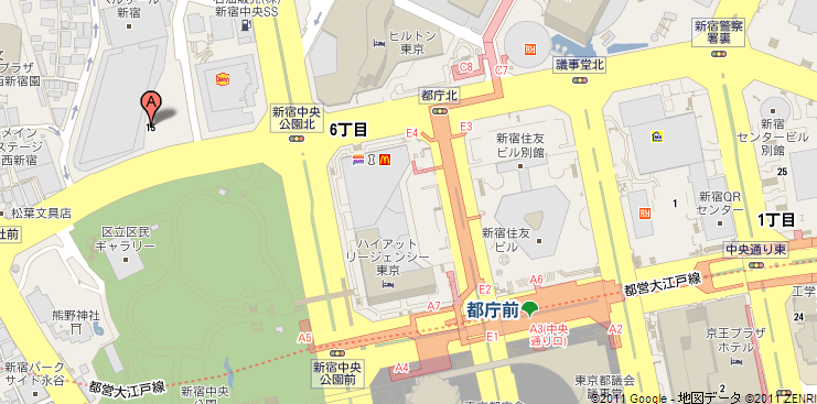 セントラルパークタワー　ラ･トゥール新宿　MAP